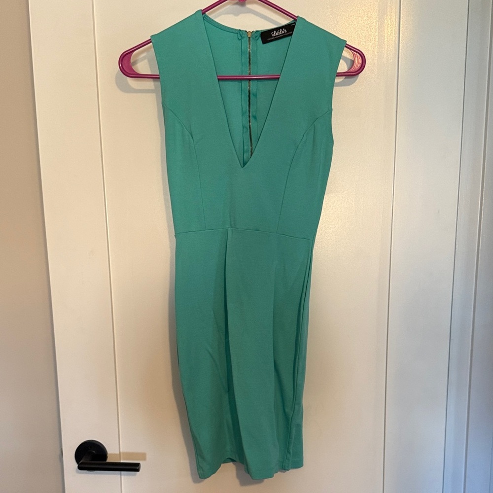 Lulu's Teal Midi Sheath Dress